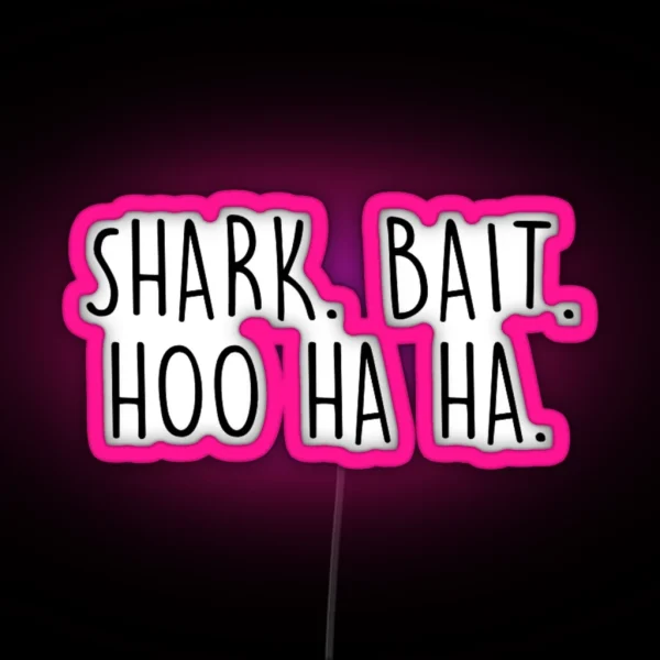 Shark Bait Black Lettering RGB Neon Sign