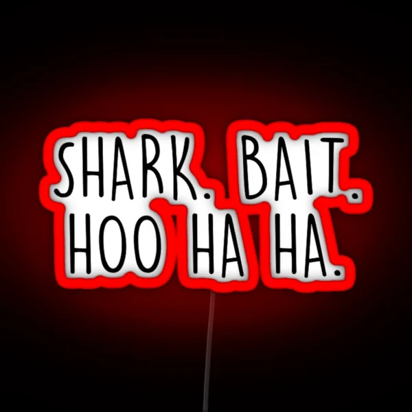 Shark Bait Black Lettering RGB Neon Sign