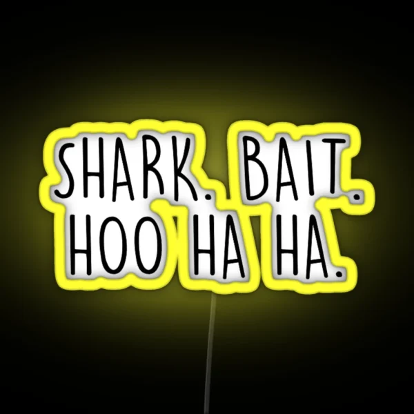 Shark Bait Black Lettering RGB Neon Sign