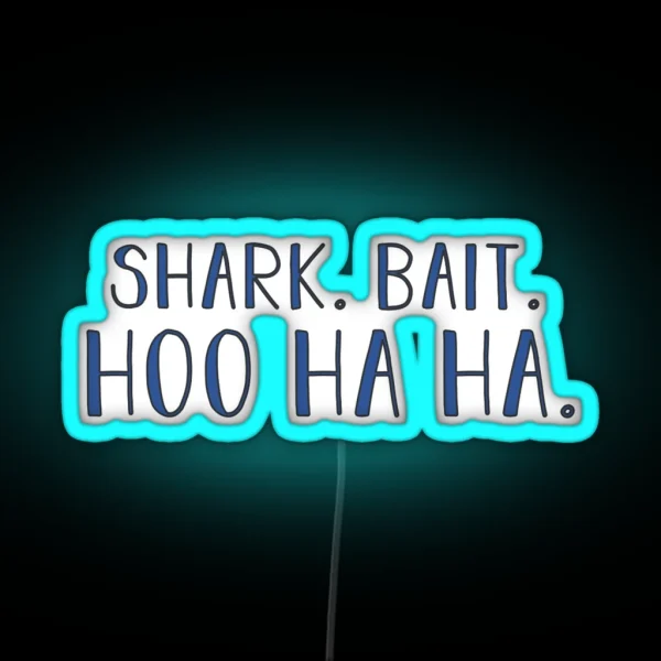 Shark Bait Blue Lettering RGB Neon Sign