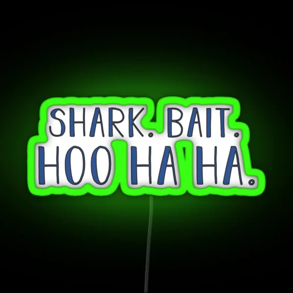 Shark Bait Blue Lettering RGB Neon Sign