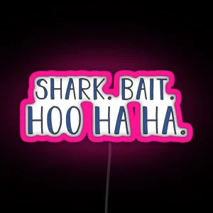 Shark Bait Blue Lettering RGB Neon Sign