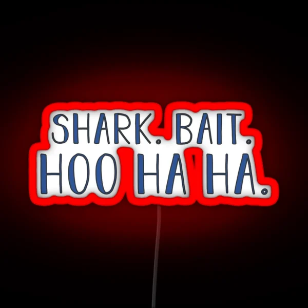 Shark Bait Blue Lettering RGB Neon Sign