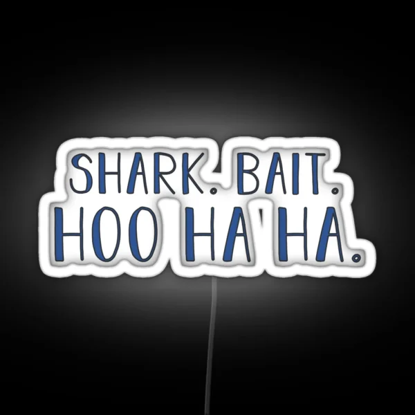 Shark Bait Blue Lettering RGB Neon Sign