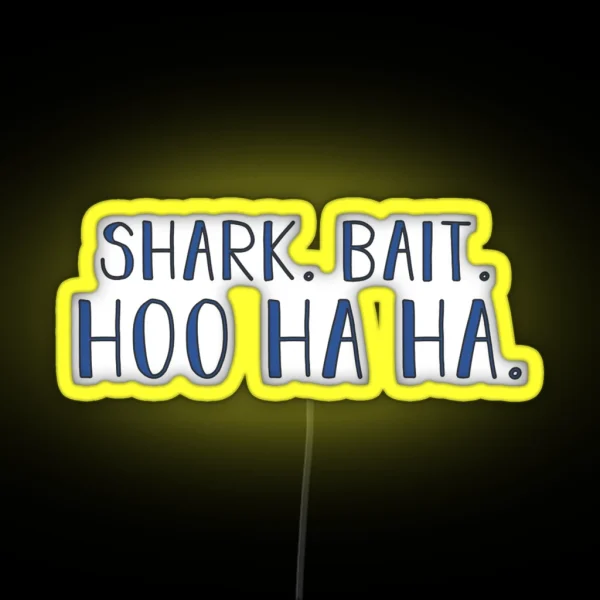 Shark Bait Blue Lettering RGB Neon Sign