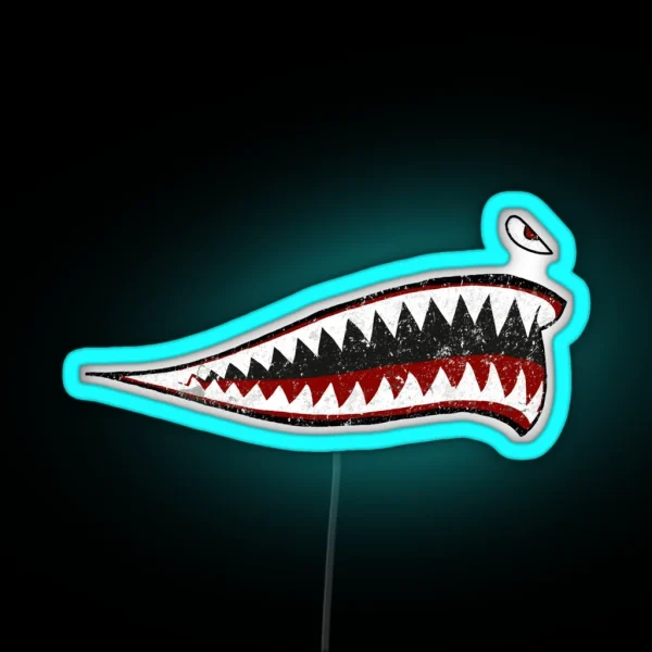Shark Teeth P 40 Warhawk Nose Art WWII WW2 RGB Neon Sign