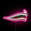 p-40 warhawk shark teeth nose art wwii vintage rgb neon sign