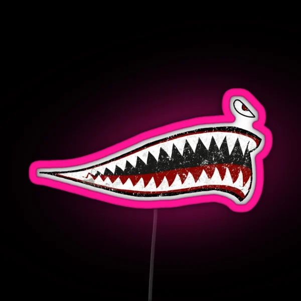 Shark Teeth P 40 Warhawk Nose Art WWII WW2 RGB Neon Sign