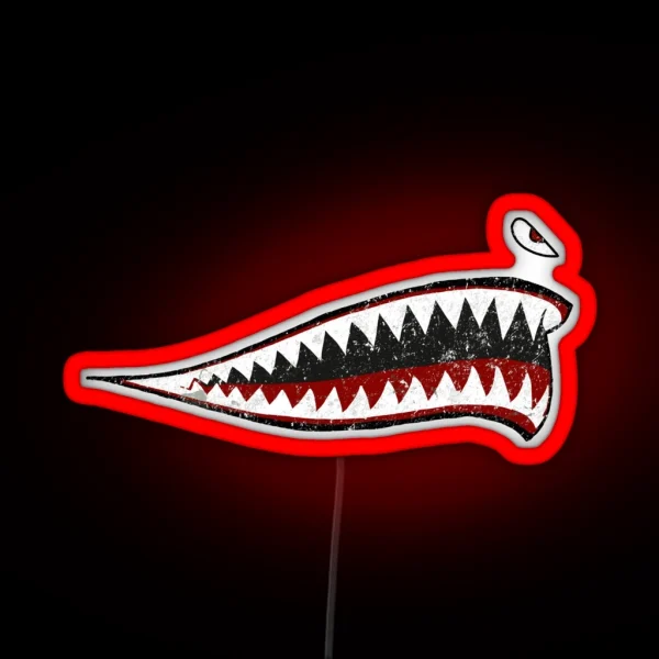 Shark Teeth P 40 Warhawk Nose Art WWII WW2 RGB Neon Sign