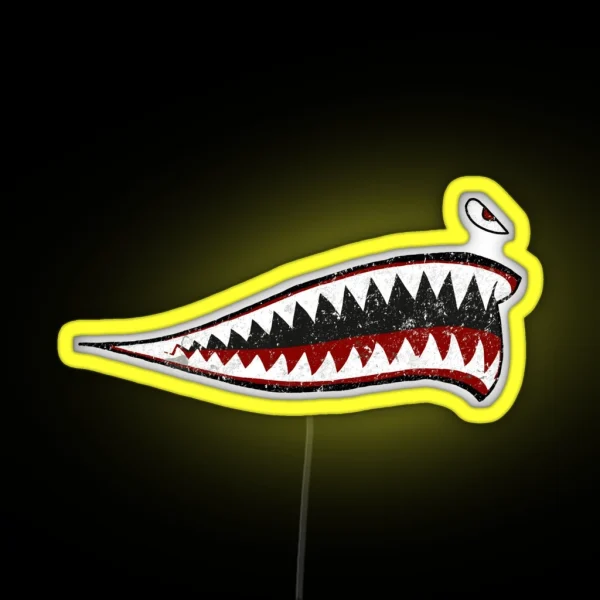 Shark Teeth P 40 Warhawk Nose Art WWII WW2 RGB Neon Sign