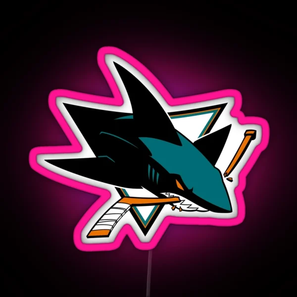 Sharks Logo RGB Neon Sign