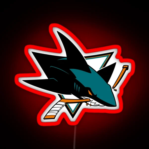 Sharks Logo RGB Neon Sign