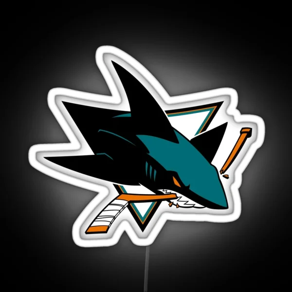 Sharks Logo RGB Neon Sign