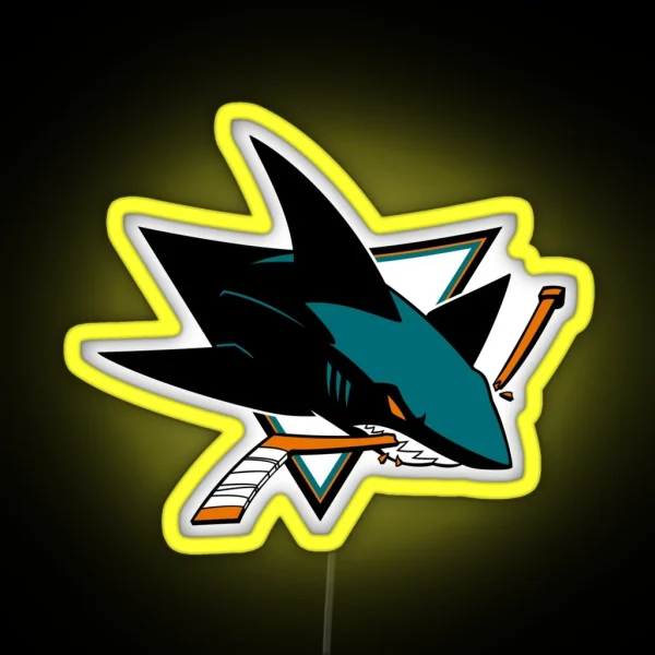 Sharks Logo RGB Neon Sign