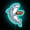 Neon Sign Sharkuterie RGB Colored Blue