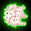 she is fierce rgb neon sign green hue
