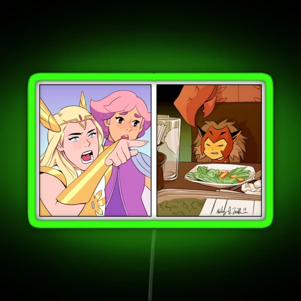 She Ra Yelling At Catra Meme RGB Neon Sign