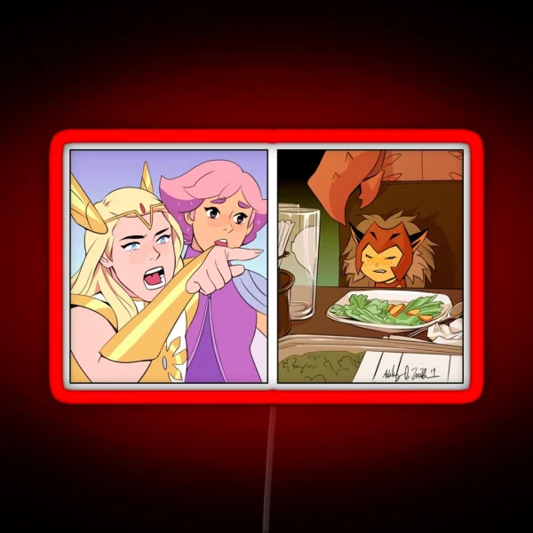 She Ra Yelling At Catra Meme RGB Neon Sign