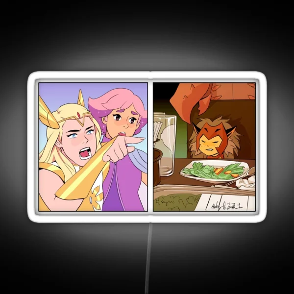 She Ra Yelling At Catra Meme RGB Neon Sign