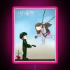 She's Crashing On You Yoon Se Ri and Ri Jung Hyuk Neon RGB Pink Sign