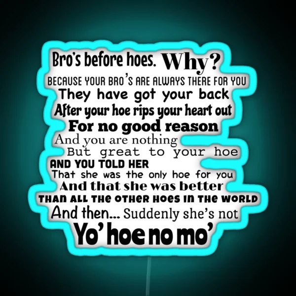 She S Not Yo Hoe No Mo Michael Scott Quote RGB Neon Sign