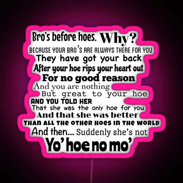 She S Not Yo Hoe No Mo Michael Scott Quote RGB Neon Sign