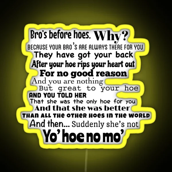 She S Not Yo Hoe No Mo Michael Scott Quote RGB Neon Sign