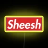 rgb neon sign featuring yellow sheesh with vibrant lighting