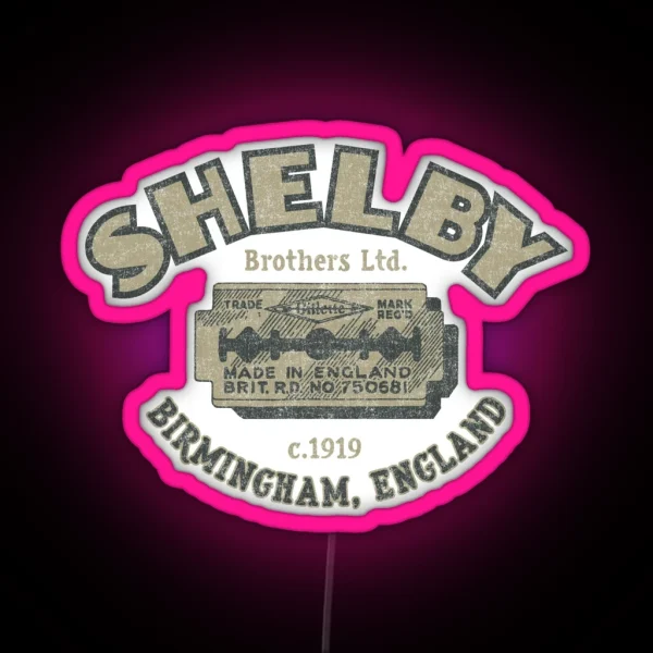 Shelby Bros Peaky Razor RGB Neon Sign