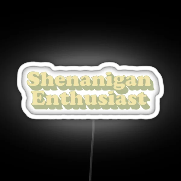 Shenanigan Enthusiast Retro Typography Led RGB Neon Sign