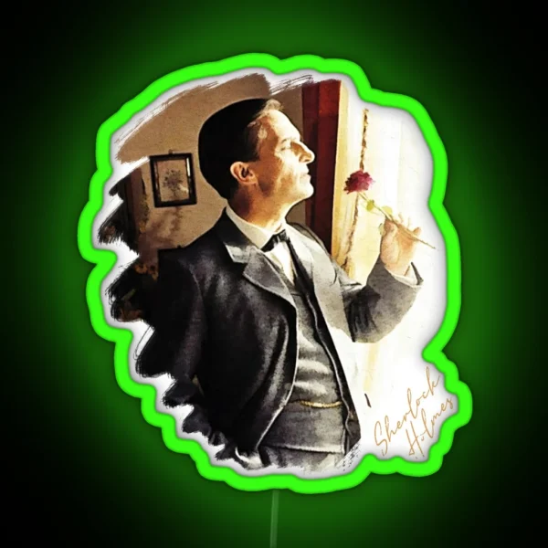 Sherlock Holmes Jeremy Brett A Lovely Rose RGB Neon Sign
