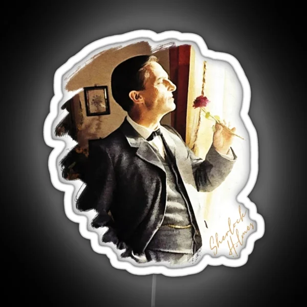 Sherlock Holmes Jeremy Brett A Lovely Rose RGB Neon Sign