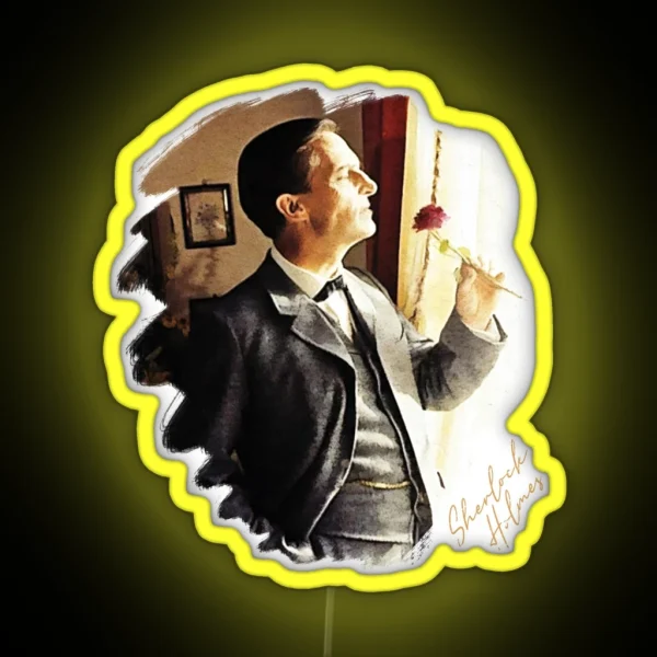 Sherlock Holmes Jeremy Brett A Lovely Rose RGB Neon Sign