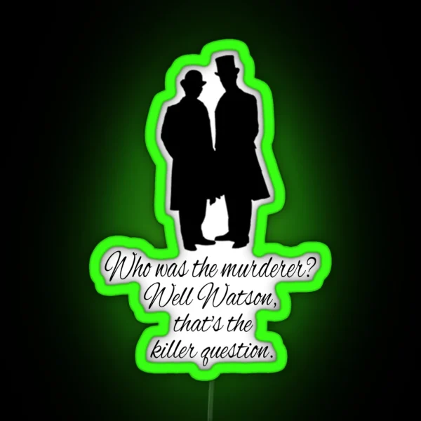 Sherlock Quotes 221B Baker St British Detective Vintage RGB Neon Sign