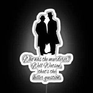 Sherlock Quotes 221B Baker St British Detective Vintage Literary Gifts RGB Neon Sign