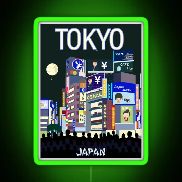 Shibuya Crossing Tokyo Japan RGB Neon Sign