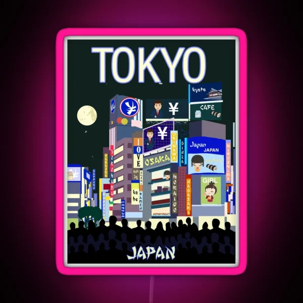 Shibuya Crossing Tokyo Japan RGB Neon Sign