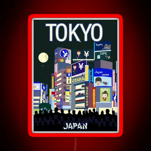 Shibuya Crossing Tokyo Japan RGB Neon Sign