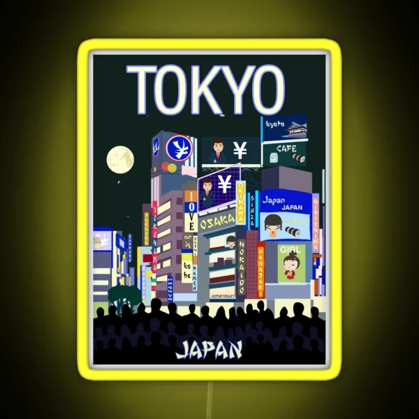 Shibuya Crossing Tokyo Japan RGB Neon Sign