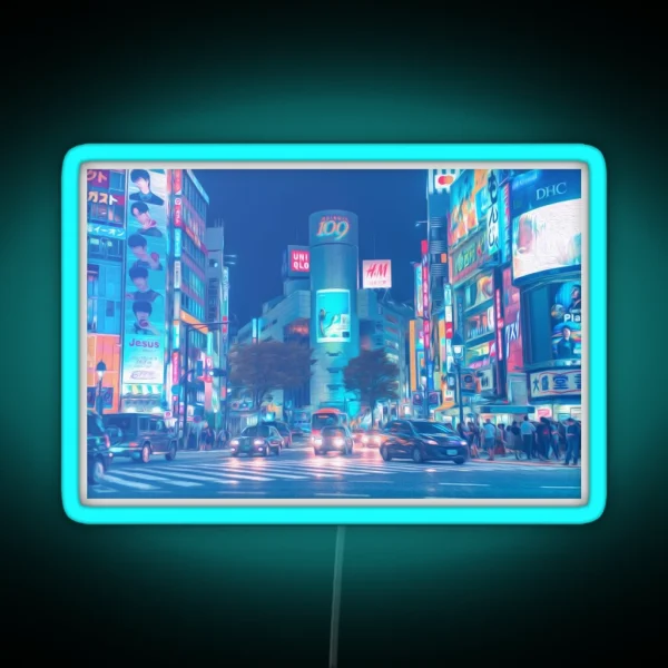 Shibuya Crossing Tokyo RGB Neon Sign