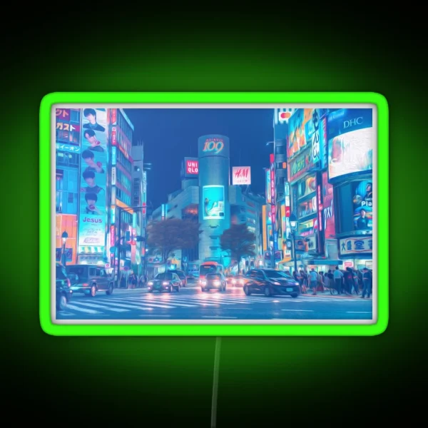 Shibuya Crossing Tokyo RGB Neon Sign