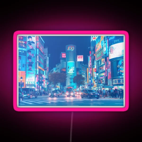 Shibuya Crossing Tokyo RGB Neon Sign