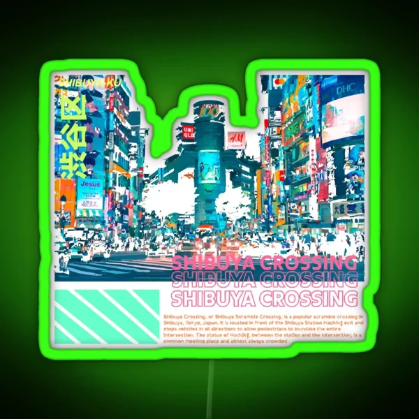 Shibuya Scramble Crossing Japan RGB Neon Sign