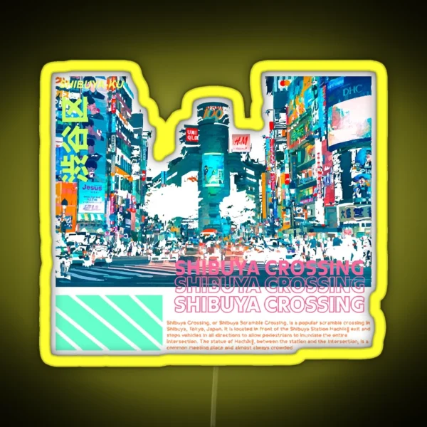 Shibuya Scramble Crossing Japan RGB Neon Sign