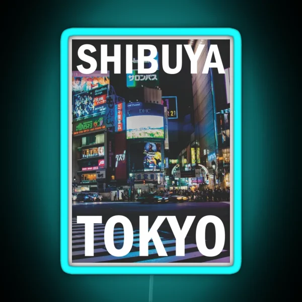 Shibuya Tokyo RGB Neon Sign