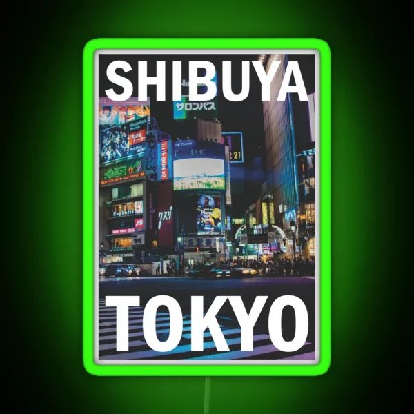 Shibuya Tokyo RGB Neon Sign