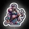 Shieldmaiden With Battle Axe RGB Neon Sign - Image 4