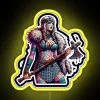 Shieldmaiden With Battle Axe RGB Neon Sign - Image 5