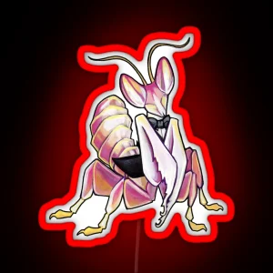 Shim The Fancy Pants Orchid Mantis RGB Neon Sign