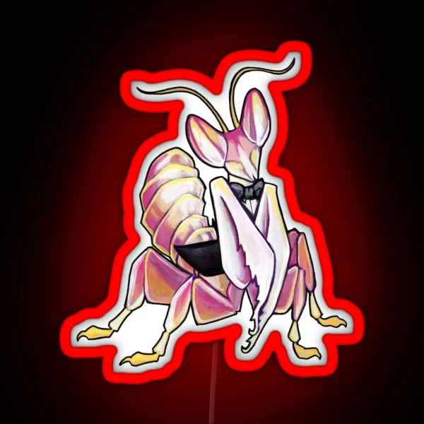 Shim The Fancy Pants Orchid Mantis RGB Neon Sign